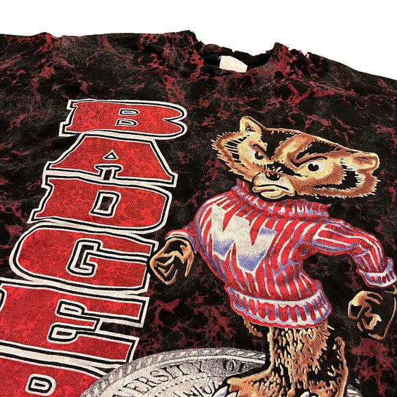 Wisconsin Badgers Vintage TSI University Madison T-Shirt Tye Dye Style Sz Large - Picture 4 of 4